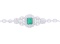 4.88ct Emerald & Diamond 18k White Gold Bracelet