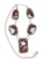 Navajo H. Tsosie Silver Wild Horse Jasper Necklace