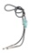 Zuni Turquoise Inlay Sterling Silver Kachina Bolo
