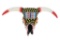Blackfeet Hand Painted Steer Skull c. 1960-1970s