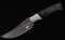 M.T. Knives Rams Horn & Damascus Hammered Knife