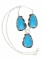 Navajo BB Tsosie Sterling Silver Blue Gem Necklace