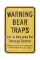 Warning Bear Trap Montana Game, Fish, & Parks Sign