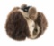 Mid 20th C Eskimo Seal Skin & Fur Linen Lined Cap