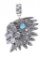 Navajo R. Singer Sterling Silver Turquoise Pendant