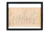 1911- Lakota Sioux Sun Dance Ledger Drawings (2)
