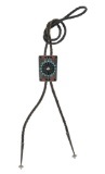Zuni F.L. Natachu, Silver Mosaic Bolo Tie