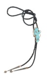 Zuni Turquoise Inlay Sterling Silver Kachina Bolo