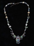Sajen Abalone & Topaz Sterling Silver Necklace