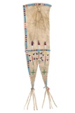 19th C. Sioux Double Tab Pipe Bag - Fort Yates