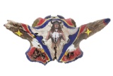 Fossilized MT Occidentalis Bison Skull w/ Painting