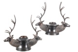 Stetson Double European Stag Candlestick Holder