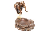 1923 Elephant Armour Bronze Cigar Ashtray