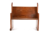 Quarter-sawn Gothic Revival Oak Pew / Hall Bench