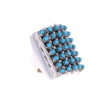 Navajo S. Haloo Sterling Silver Petite Point Ring