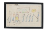 Ca. 1890-1940 Northern Sioux Ledger Drawings (2)