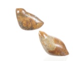Sharon Spencer Soapstone Seal Carving Pair