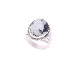 Navajo Herbert Tsosie White Buffalo Turquoise Ring