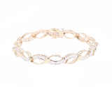 3.26ct Diamond & 14k Yellow Gold Infinity Bracelet