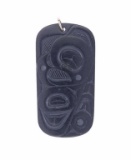 Haida Denny Dixon Argillite Hawk Pendant c. 1980's