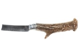 Gilt  G. OGE Elk Tine Fixed Blade Straight Razor