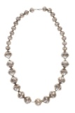 Navajo Old Pawn Silver Pearl Necklace c. 1900-1930