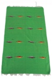 Mexican Saltillo Serape Bird Fetish Rug c. 1960