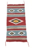 Southwest Crystal Banded Medallion Rug c. 1970's