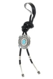 Navajo T & R Singer Sterling Silver Turquoise Bolo