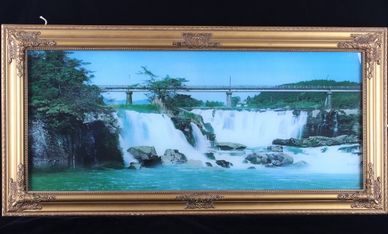 Early Vintage Waterfall Motion Lighted Sound Sign