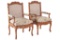 Louis XV Provincial Caned Fauteuil Arm Chairs