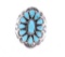 Sterling Silver Cripple Creek Turquoise Mens Ring