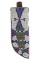 Ca. 1870 Sioux Beaded Parfleche Knife Sheath Knife