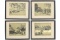 Lionel Barrymore Copper Foil Etchings c. 1940s (4)