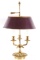 Brass French Empire Style 3 Arm Bouillotte Lamp