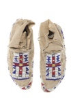 19th Century Jicarilla Apache Beaded Moccasins