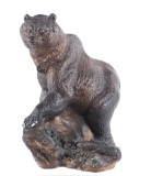 Julie Branch  Rivers Edge  Bronze Bear Sculpture