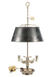 Bronze Three Arm French Empire Bouillotte Lamp