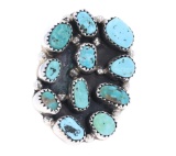 Navajo Sam Sterling Silver Variety Turquoise Ring