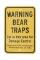 Warning Bear Trap Montana Game, Fish, & Parks Sign