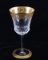 Crista France Saint Louis Thistle Gold Stem Goblet
