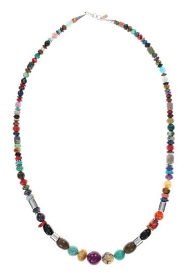 Navajo Tommy Singer Multistone Graduated Necklace