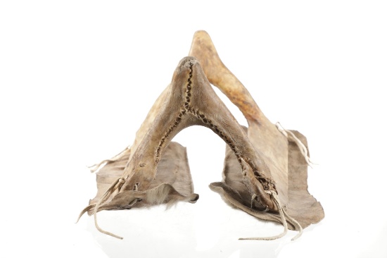 Ca. 1860 Comanche Bone & Wood Rawhide Saddle
