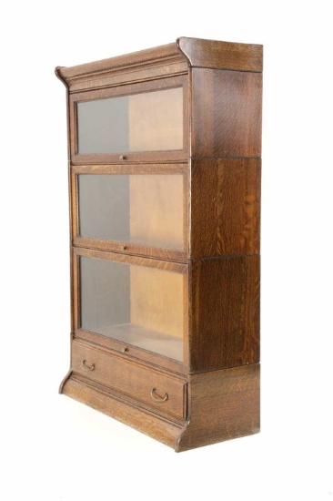 Ca. 1900-1910 Arts & Crafts Oak Barrister Bookcase