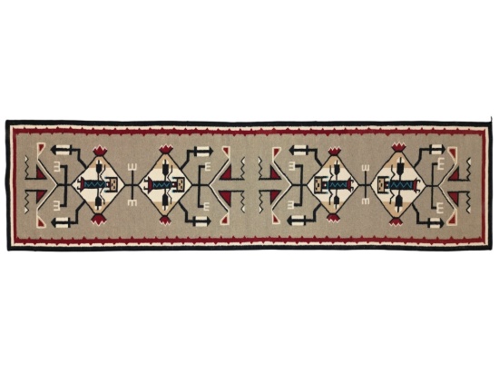 Navajo Style Yei Custom Woven Runner Large