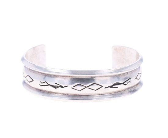 Navajo Sterling Silver Kokopelli Dancer Bracelet