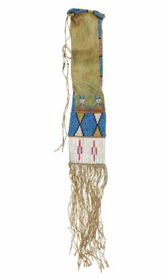 Beautiful Plains Beaded & Quilled Hide Pipe Bag