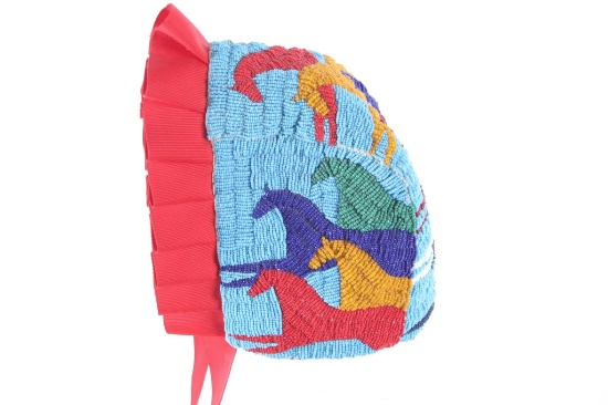 Charles Chief Eagle Oglala Sioux Beaded Bonnet