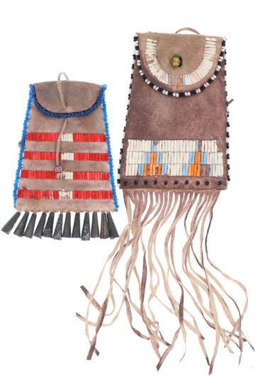 Southern Plains Quilled Strike-A-Lite Bags (2)