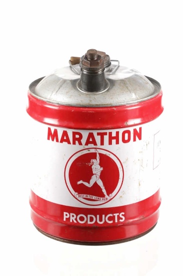 Ohio Oil Company "Marathon" 5 Gallon Oil Can 1950s